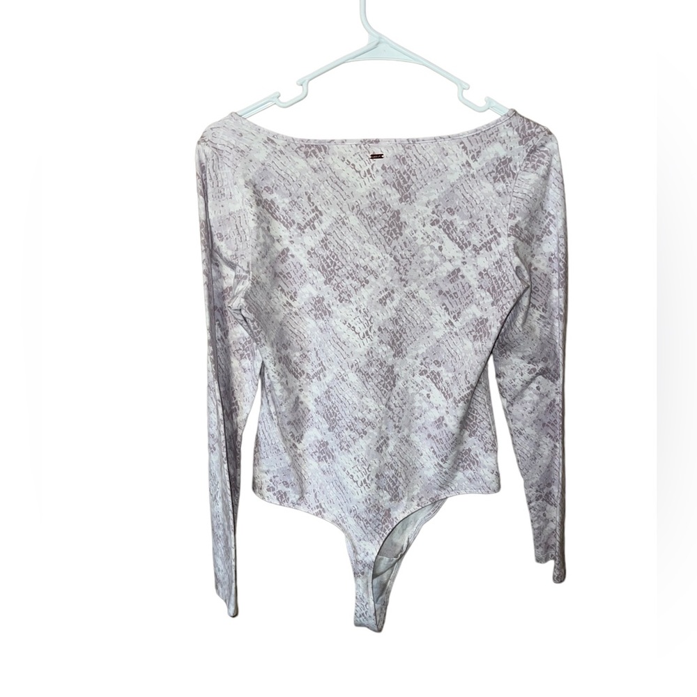 PINK Victoria's Secret Light Purple Snakeskin Bodysuit - Picture 2 of 4